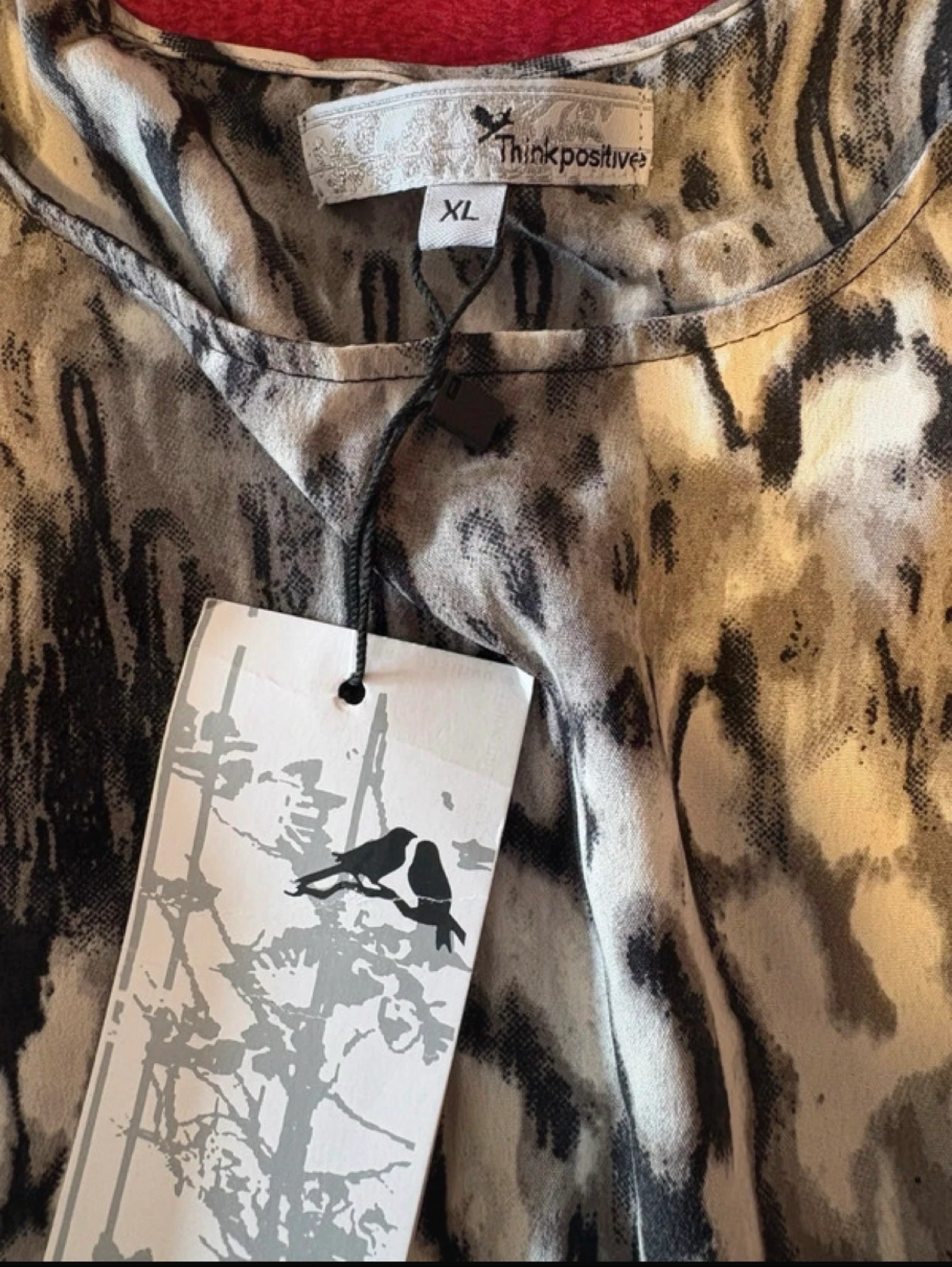 Vestido Think Positive animal print leopardo robe dress jurk XL BNWT – photo 4